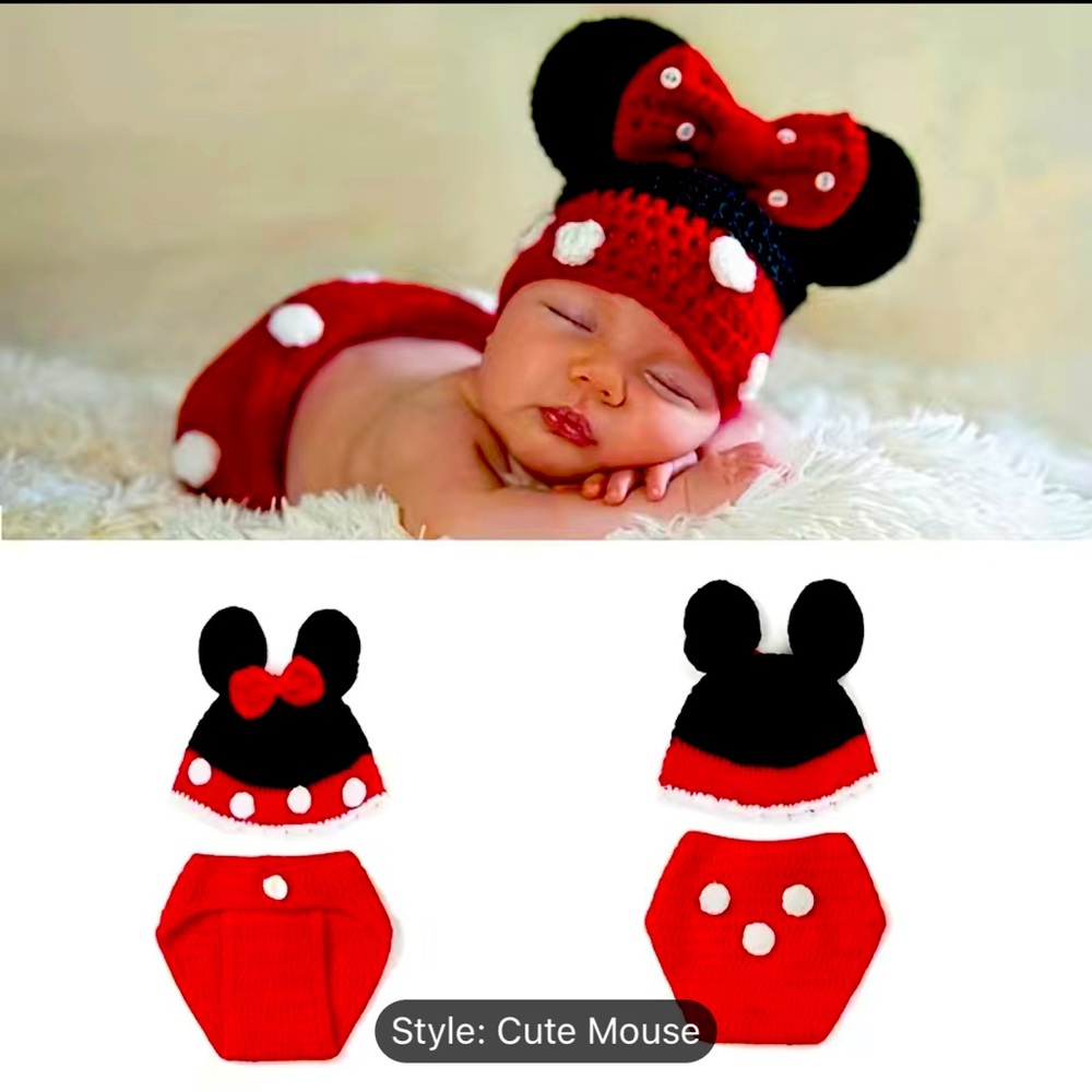 Newborn Baby Crochet Photo Props